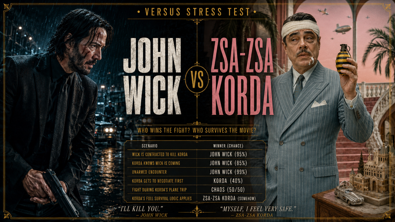 John Wick versus Zsa-zsa Korda Versus Stress Test poster