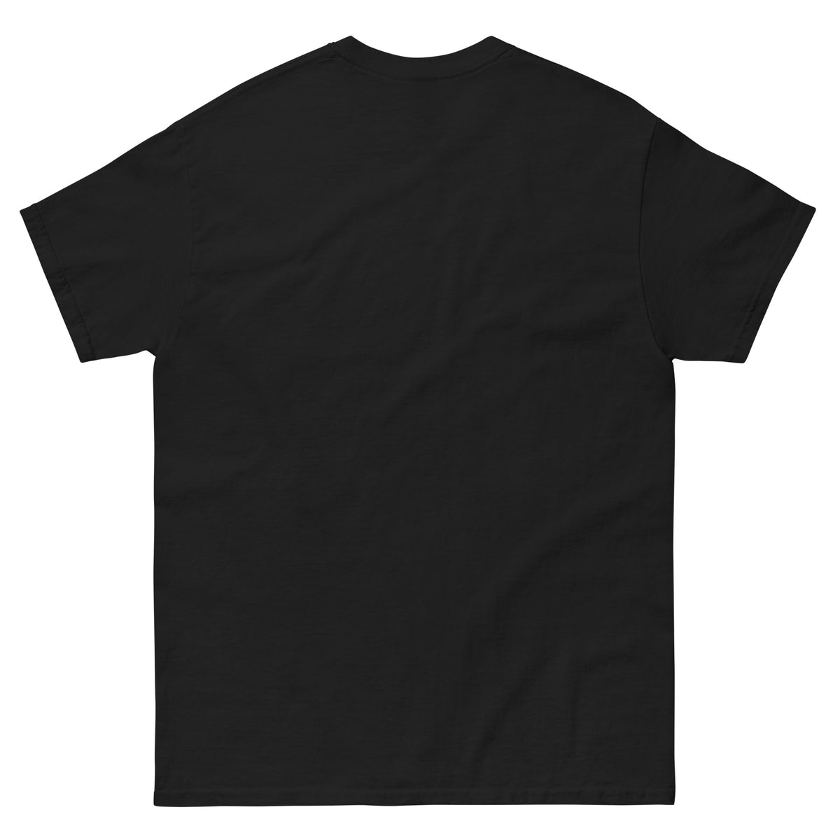 Black classic T-shirt, back view, featuring the Brute Squad Classic Emblem classic tee design