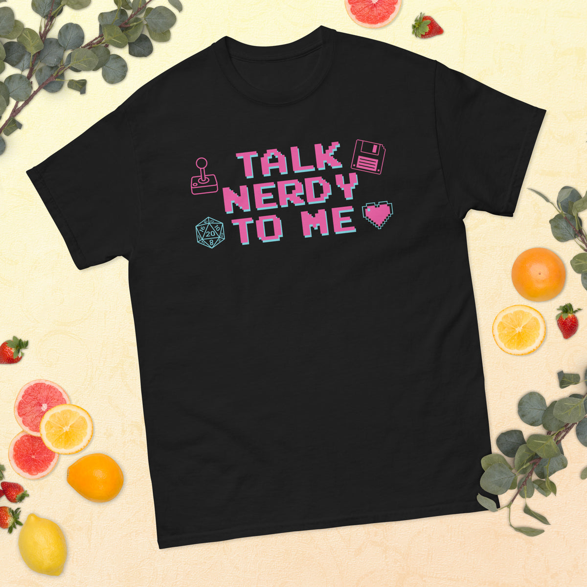 Talk Nerdy to Me Unisex Classic T-Shirt, black, front view