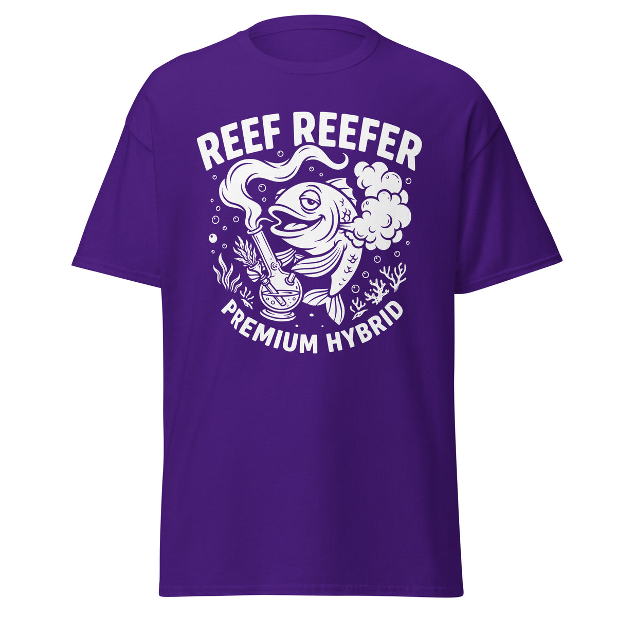 Reef Reefer: Premium Hybrid Unisex Classic T-Shirt, purple, front view