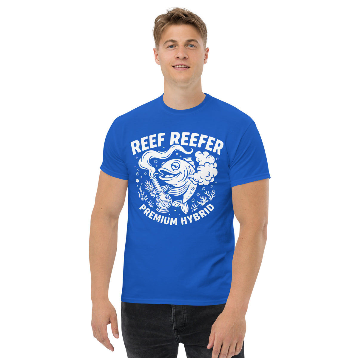 Reef Reefer: Premium Hybrid Unisex Classic T-Shirt, royal, front view