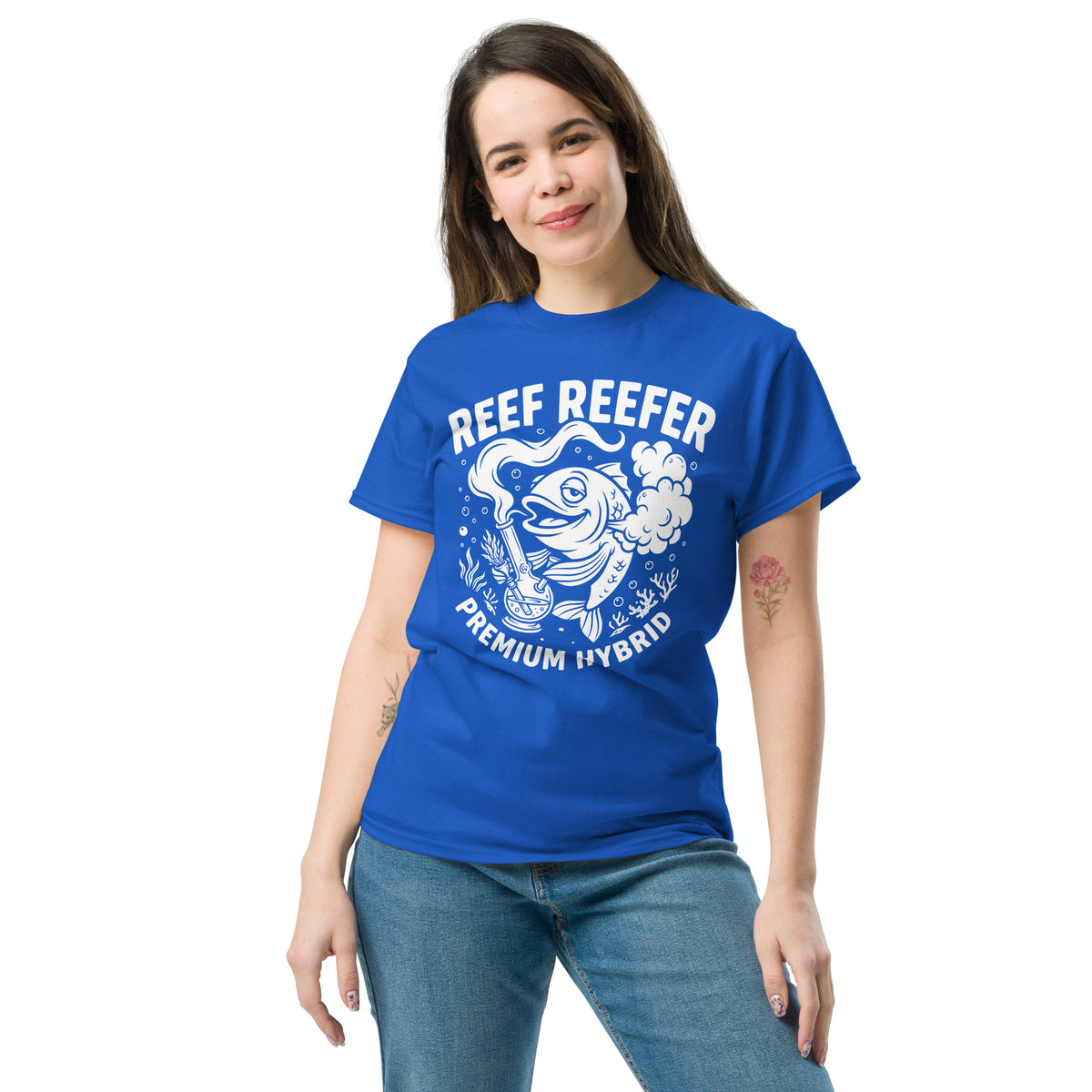 Reef Reefer: Premium Hybrid Unisex Classic T-Shirt, royal, front view