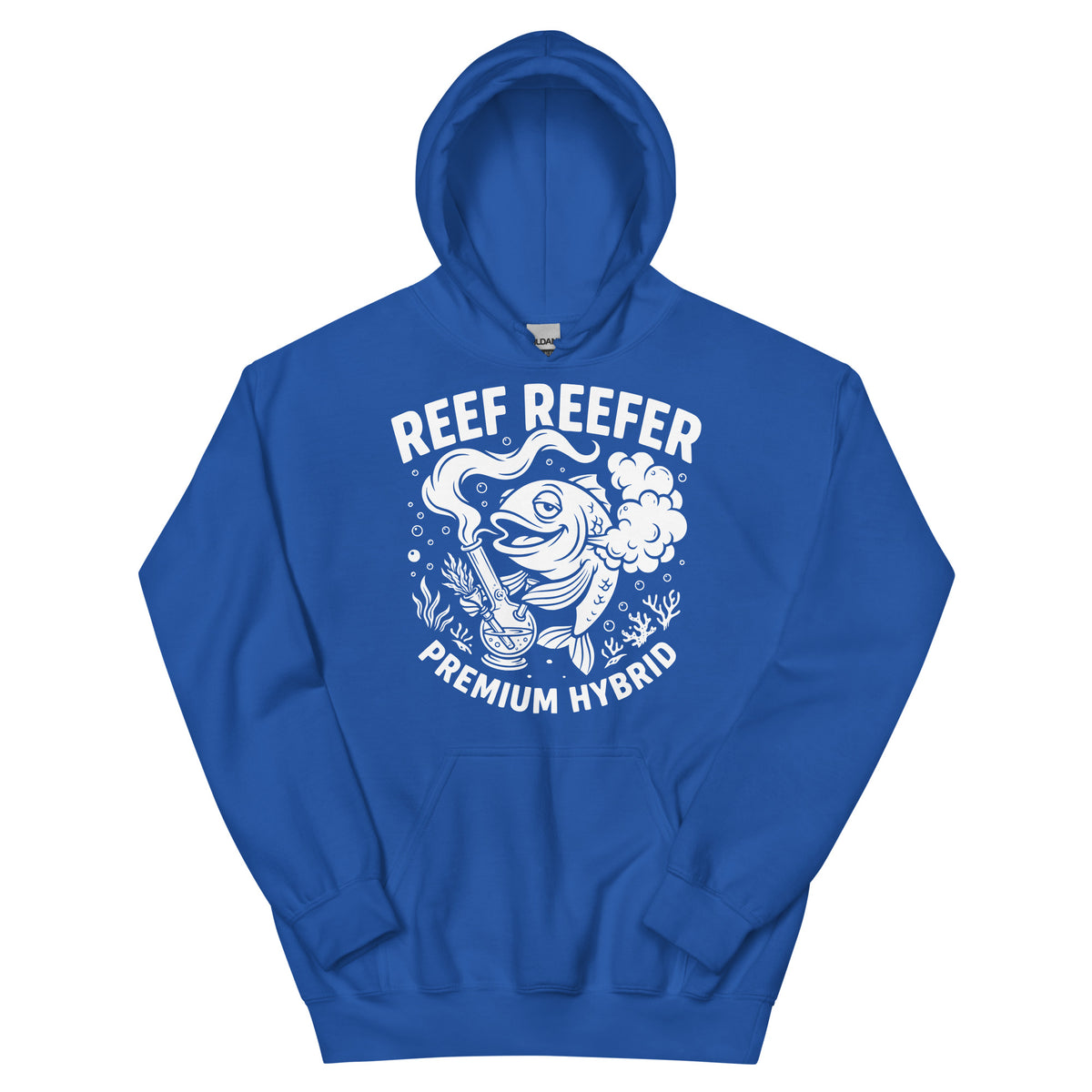 Reef Reefer: Premium Hybrid Hoodie, royal, front view