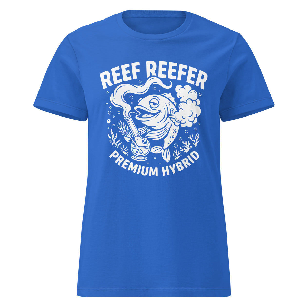 Reef Reefer: Premium Hybrid Women's Softstyle T-Shirt, royal, front view