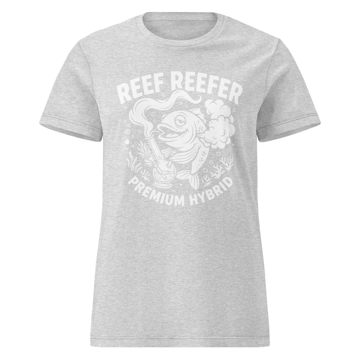 Reef Reefer: Premium Hybrid Women's Softstyle T-Shirt, rs sport grey, front view