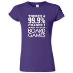  "There's a 99% Chance I Want To Play Board Games" women's t-shirt Purple