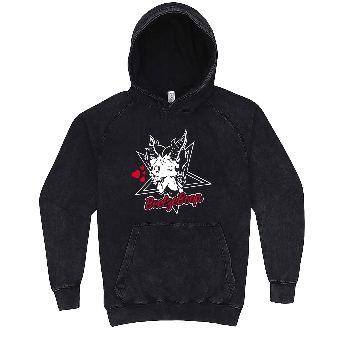 Funny "Beelzeboop" hoodie 3XL Vintage Black