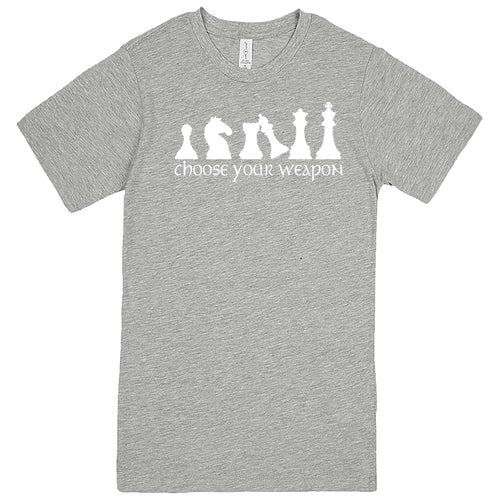  "Choose Your Weapon - Chess" men's t-shirt Heather Grey