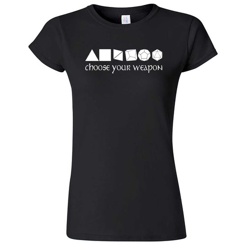  "Choose Your Weapon - Role-Playing Games" women's t-shirt Black