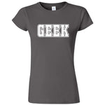  "GEEK design" women's t-shirt Charcoal
