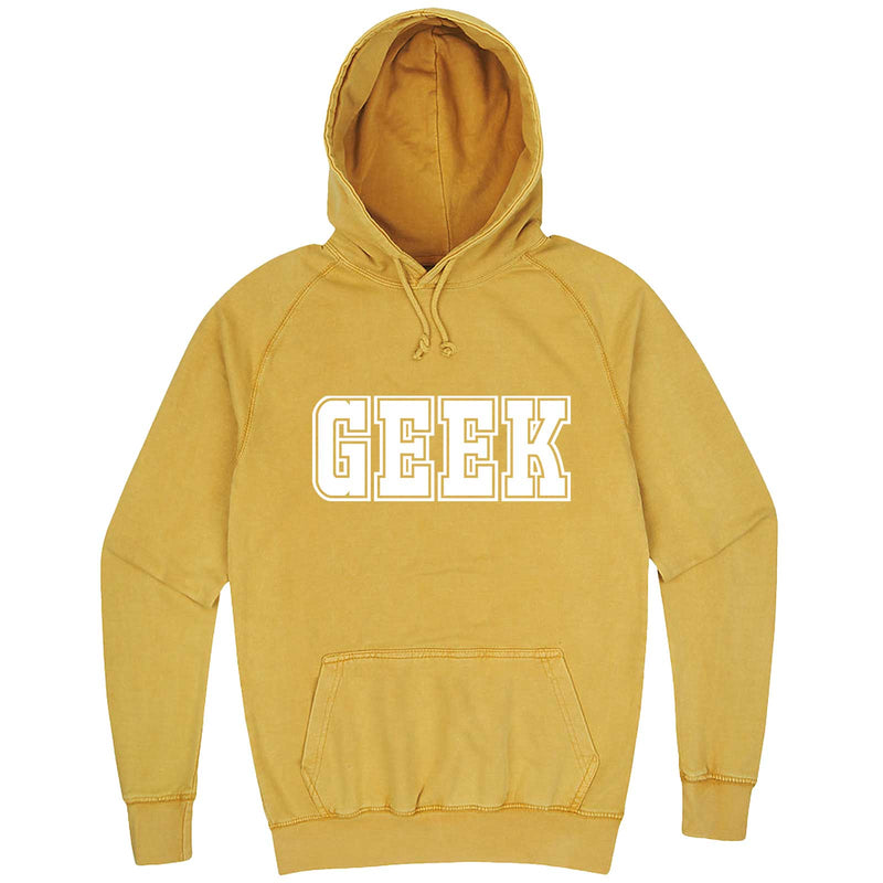  "GEEK design" hoodie, 3XL, Vintage Mustard