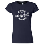  "Grateful, Very Full, Thankful" women's t-shirt Navy Blue