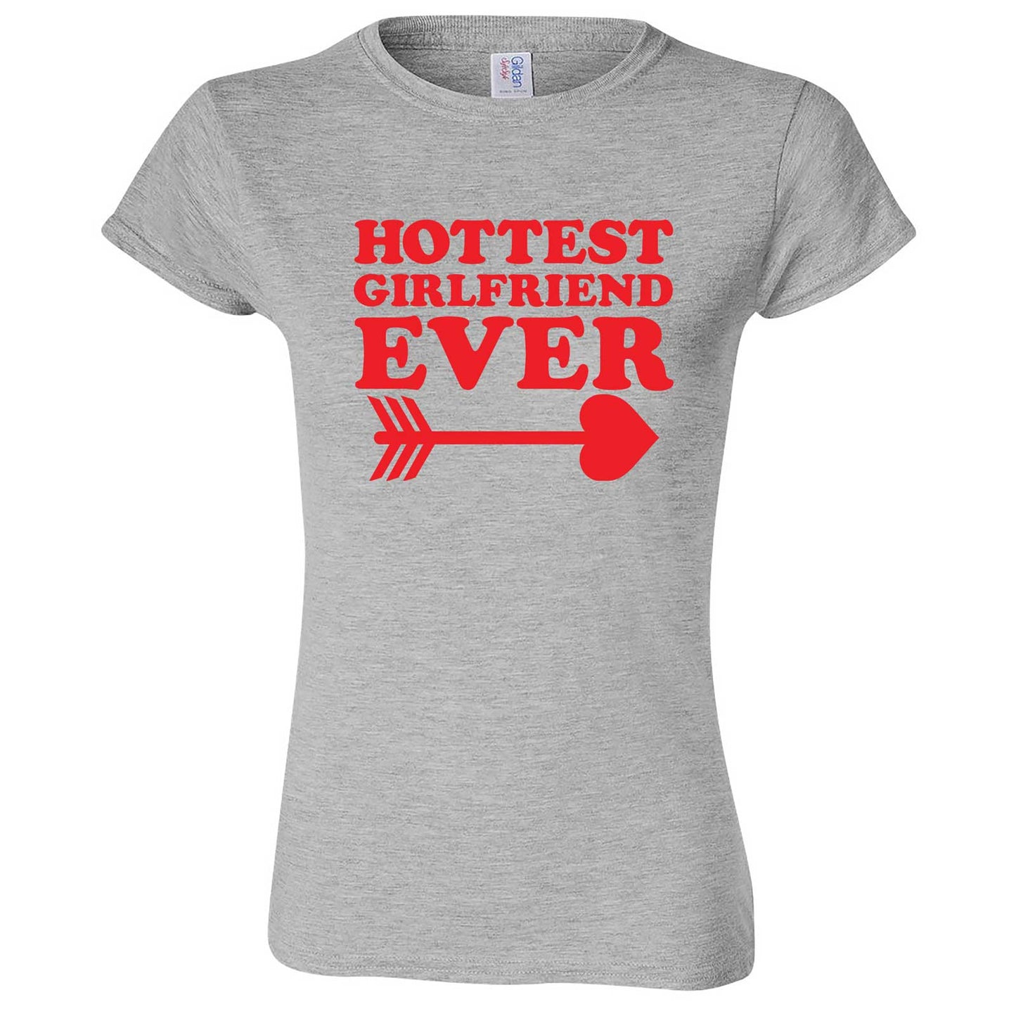 "Hottest Girlfriend Ever, Red" women's t-shirt Sport Grey