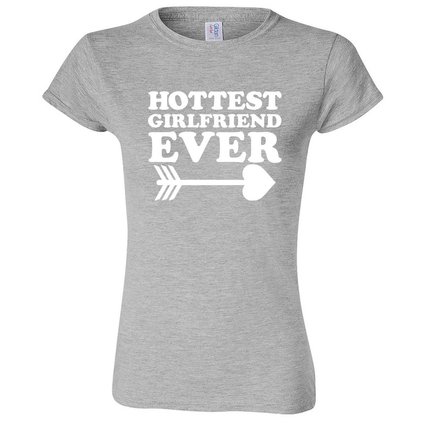 "Hottest Girlfriend Ever, White" women's t-shirt Sport Grey