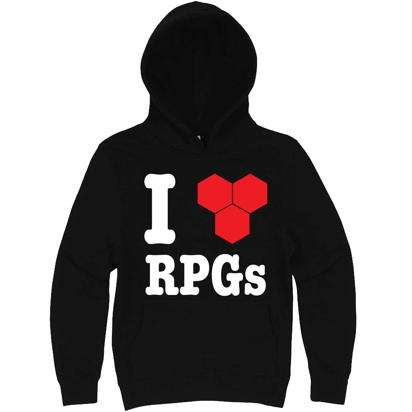 "I Love Role-Playing Games" hoodie, 3XL, Black