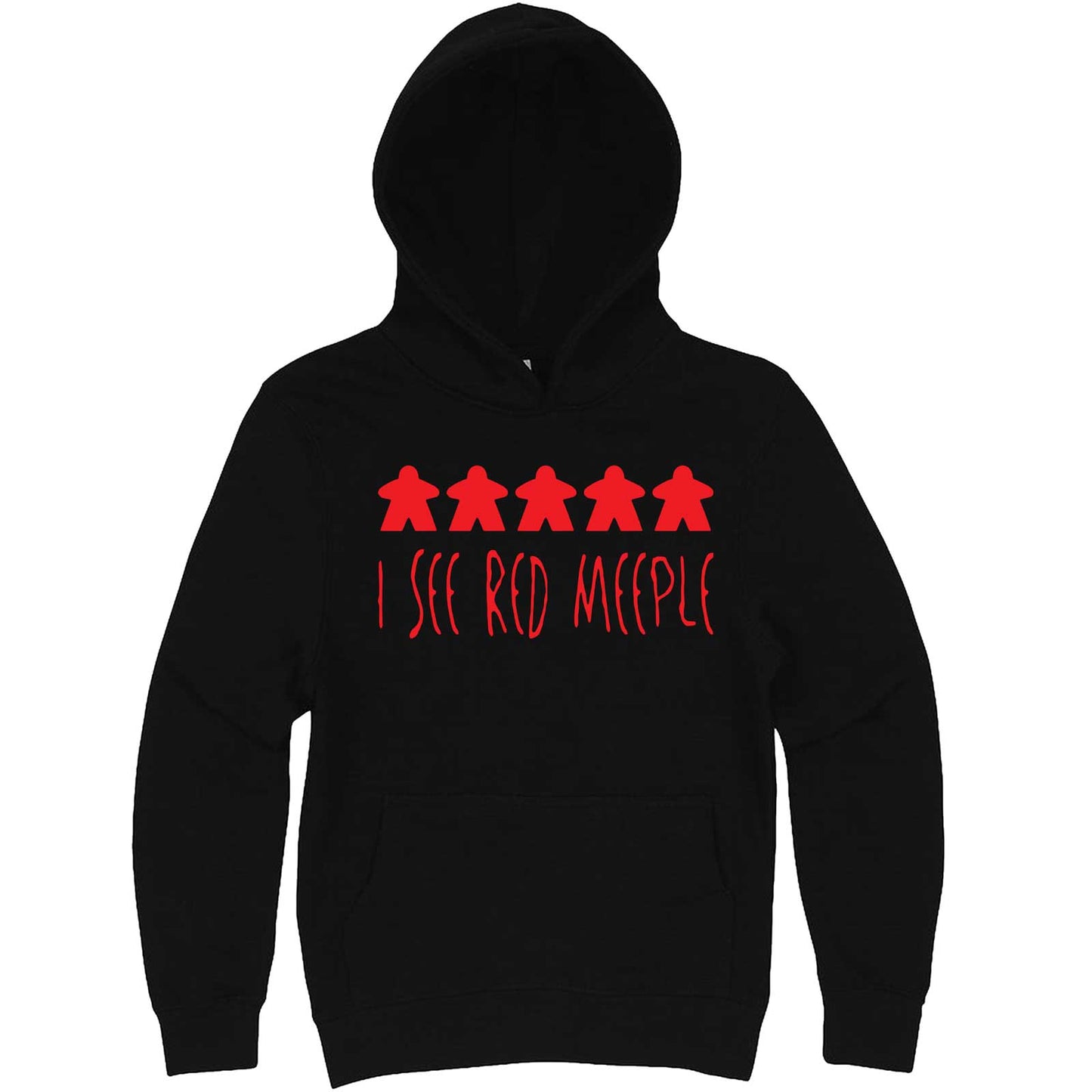 "I See Red Meeple" hoodie, 3XL, Black