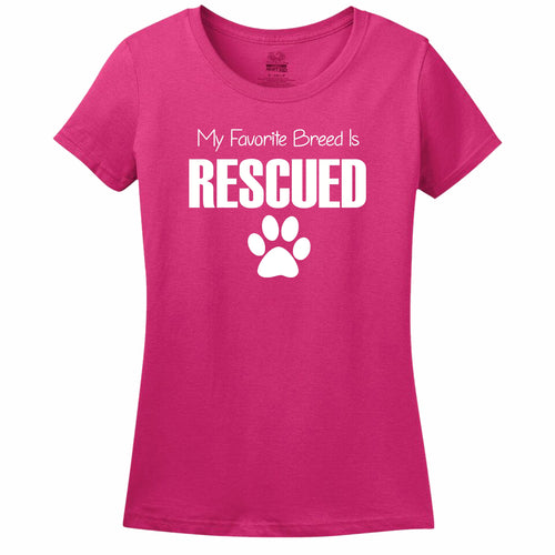 My Favorite Breed Is Rescued Women's T-Shirt