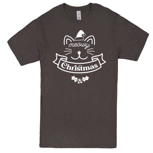 "Adorable Meowy Christmas kitty" men's t-shirt Charcoal