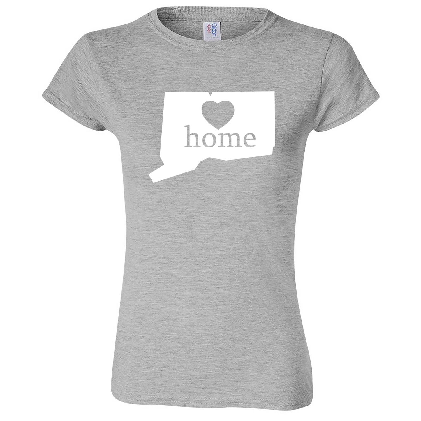 "Connecticut Home State Pride" women's t-shirt Sport Grey