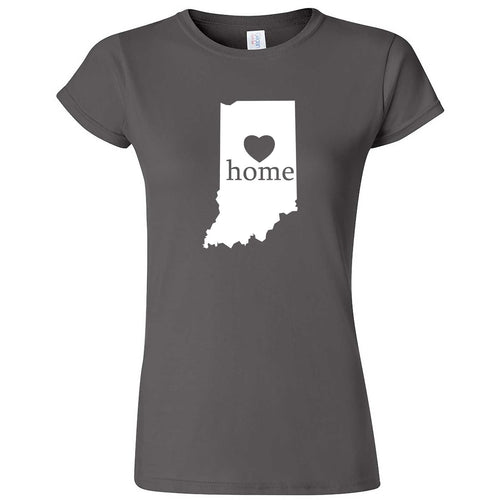 "Indiana Home State Pride, Pink" women's t-shirt Charcoal