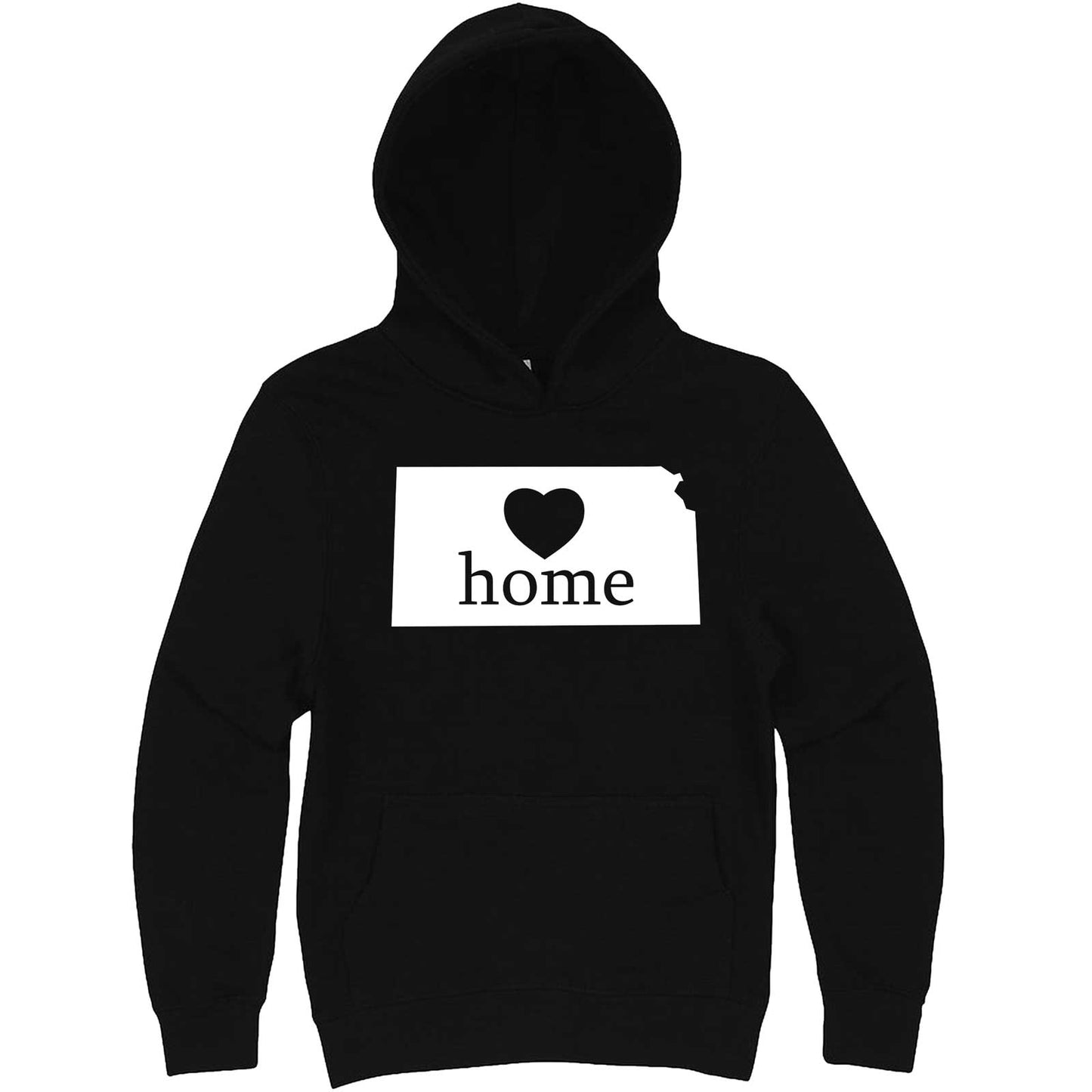 "Kansas Home State Pride, Pink" hoodie, 3XL, Black