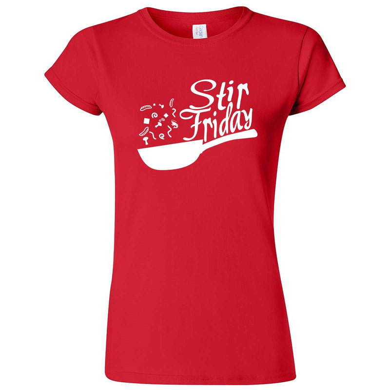  "Stir Friday" women's t-shirt Red