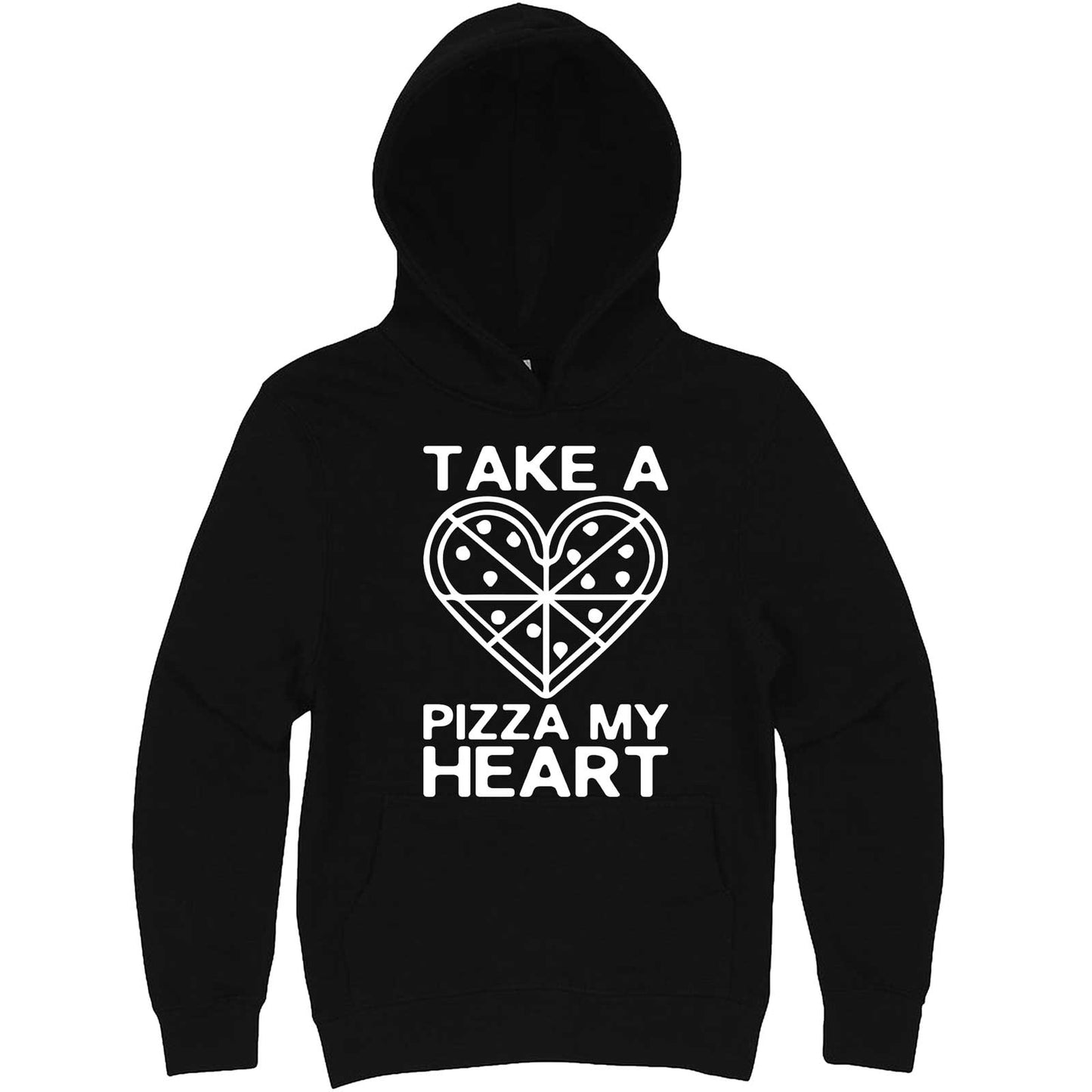 "Take a Pizza My Heart" hoodie, 3XL, Black