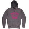  "This Girl Loves Her Wine, Pink Text" hoodie, 3XL, Vintage Zinc