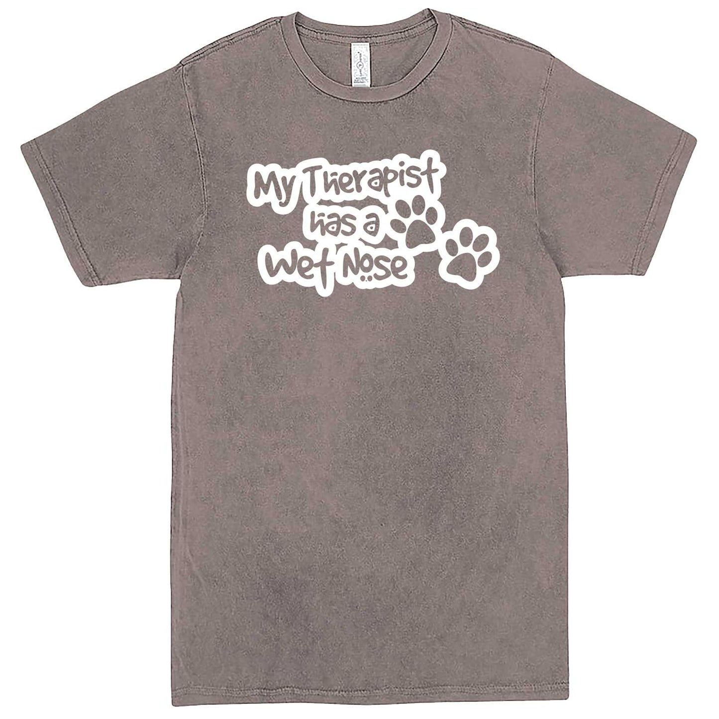 "My Therapist Has a Wet Nose" men's t-shirt Vintage Zinc