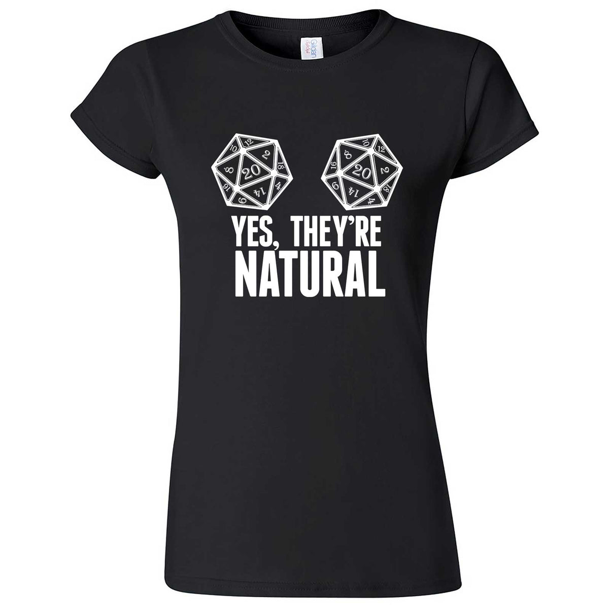 "Yes They're Natural" women's t-shirt Black
