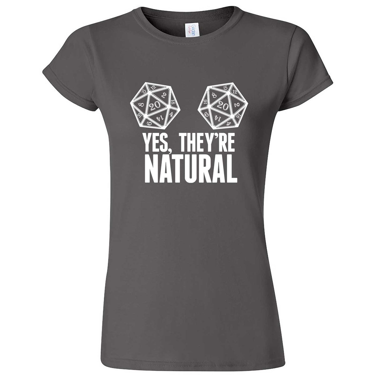 "Yes They're Natural" women's t-shirt Charcoal