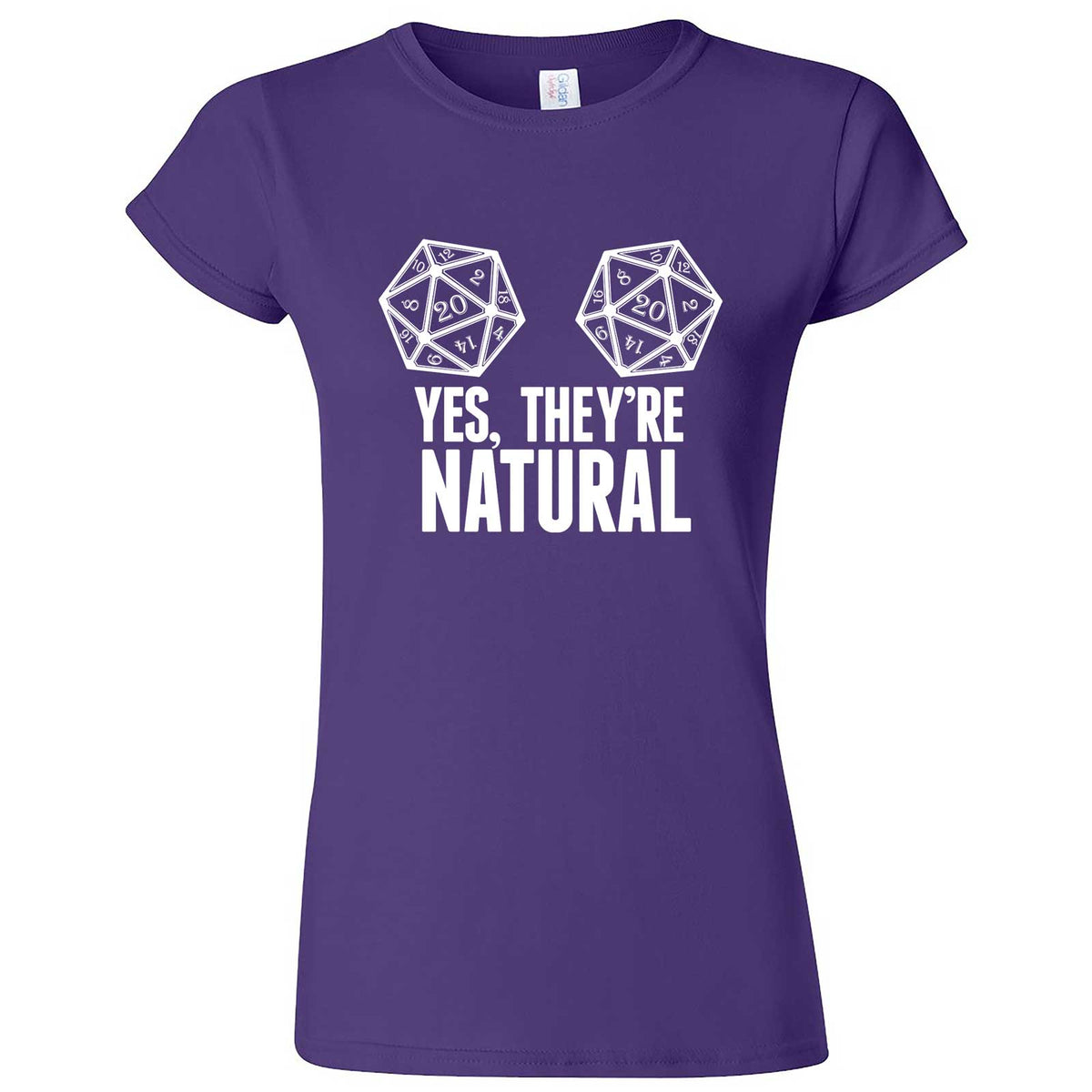 "Yes They're Natural" women's t-shirt Purple