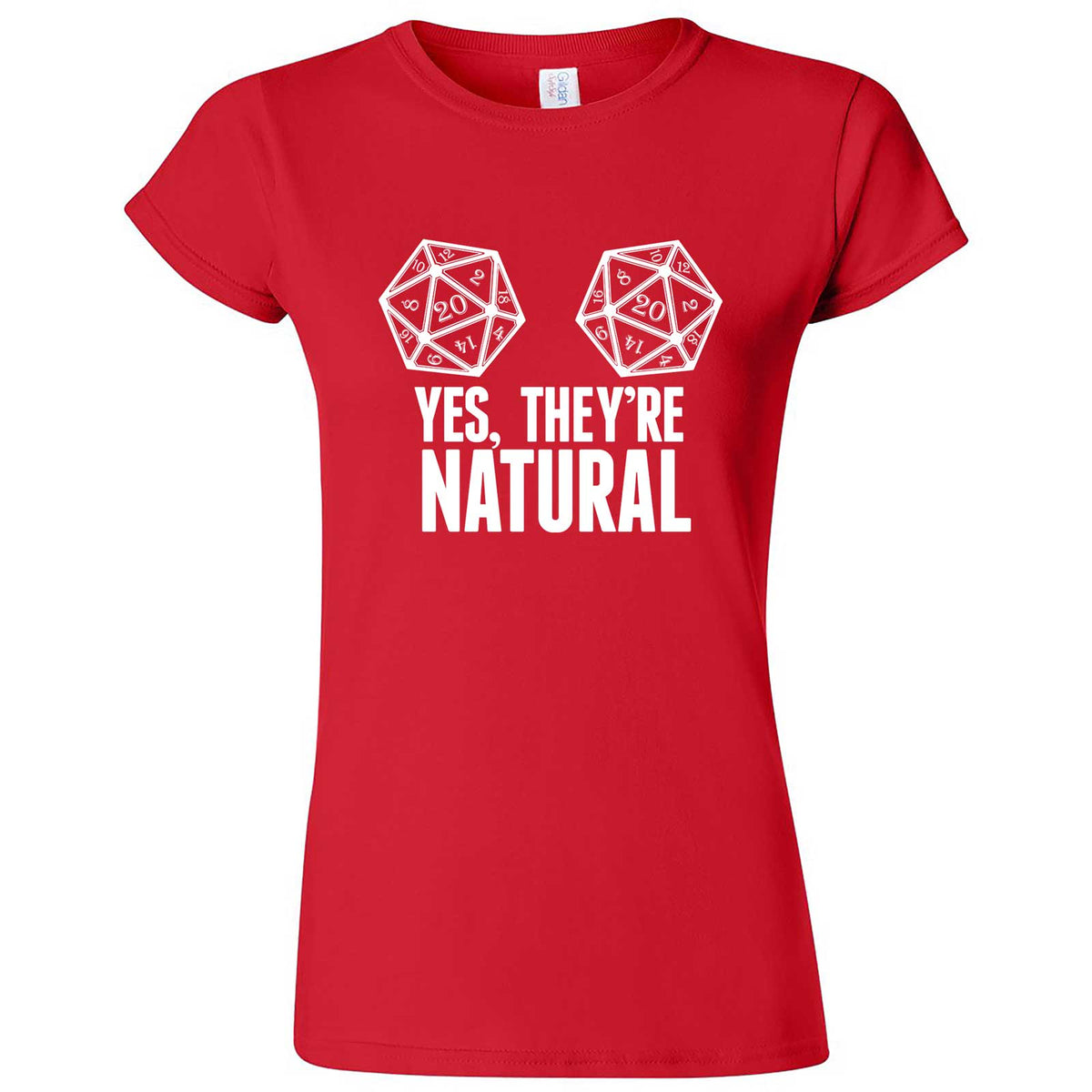 "Yes They're Natural" women's t-shirt Red