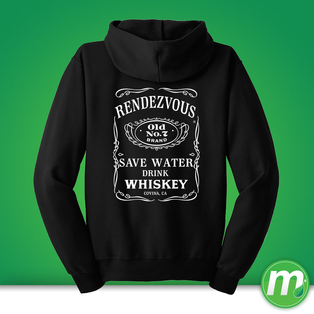 The Rendezvous zip-up hoodie, back view