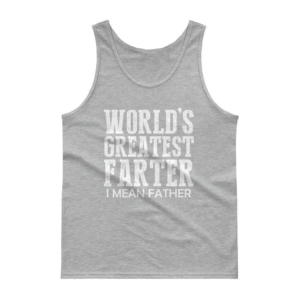"World's Greatest Farter, I Mean Father" Tank Top With White Or Black Image, alternate product view 5