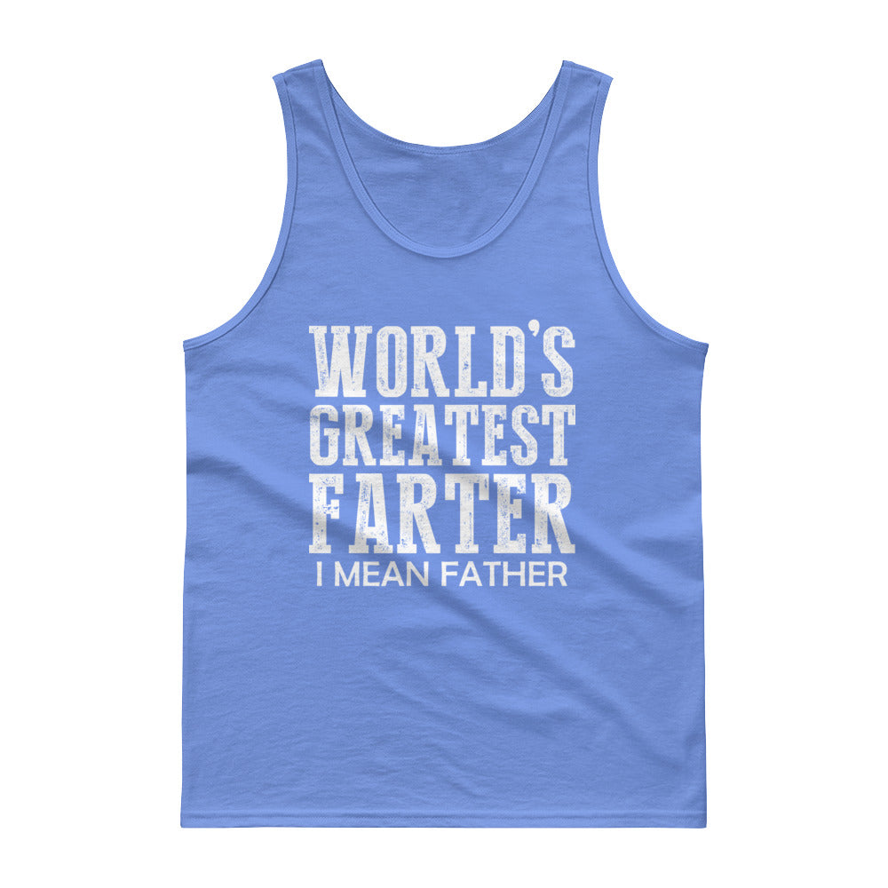 "World's Greatest Farter, I Mean Father" Tank Top With White Or Black Image, alternate product view 6