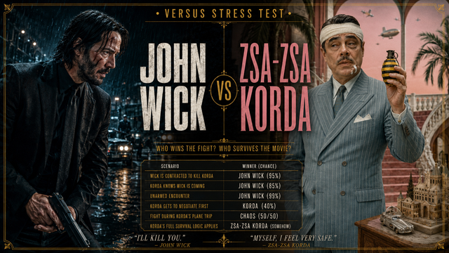 John Wick versus Zsa-zsa Korda Versus Stress Test poster