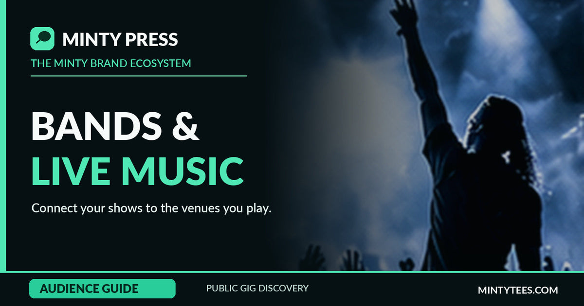 Minty Press guide for bands and musicians connecting live shows with venues