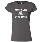  "Party Like It's 1985 - Hippo Games" women's t-shirt Charcoal