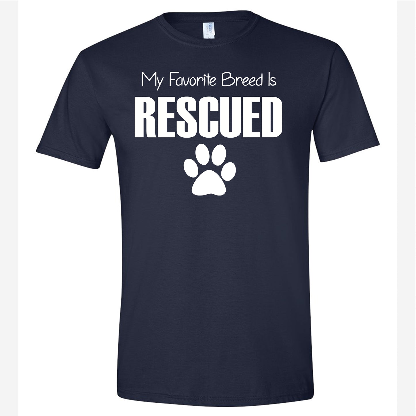 My Favorite Breed Is Rescued Men's T-Shirt