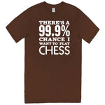  "There's a 99% Chance I Want To Play Chess" men's t-shirt Chestnut