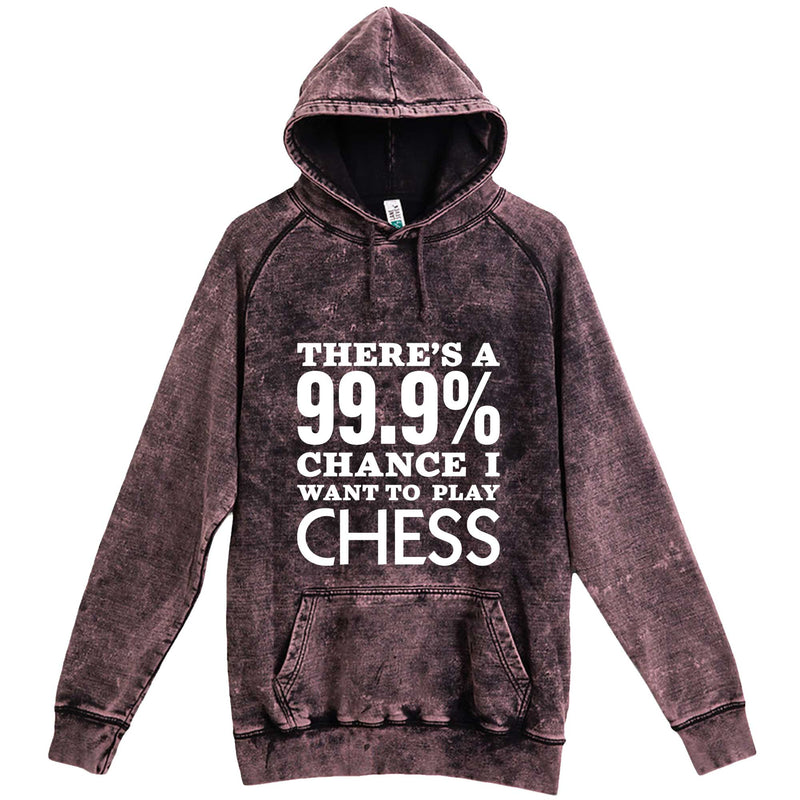  "There's a 99% Chance I Want To Play Chess" hoodie, 3XL, Vintage Cloud Black