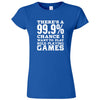  "There's a 99% Chance I Want To Play Role-Playing Games" women's t-shirt Royal Blue