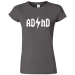  "AD/HD Concert Tee" women's t-shirt Charcoal