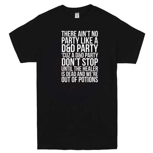  "Ain't No Party like a D&D Party" men's t-shirt Black