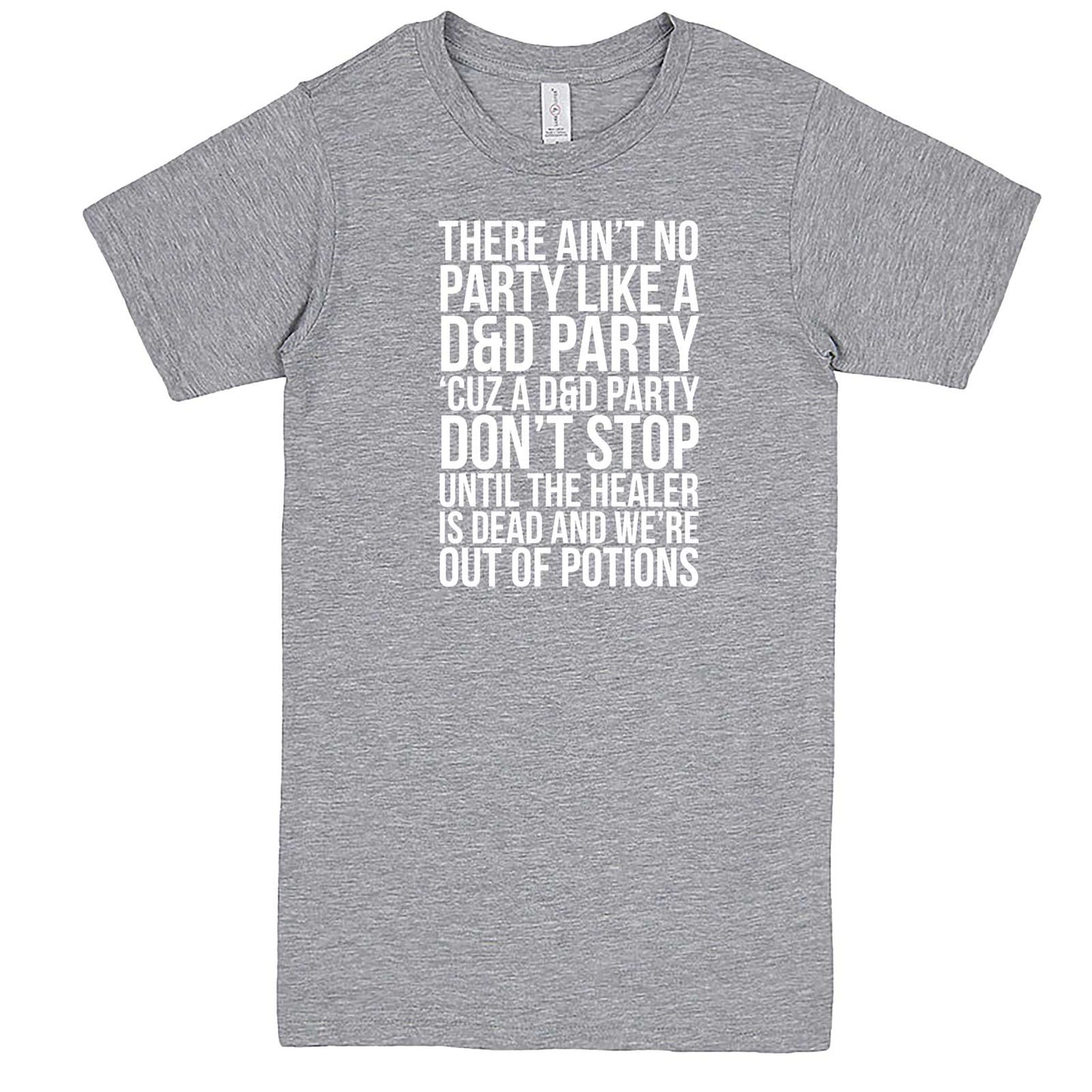  "Ain't No Party like a D&D Party" men's t-shirt Heather-Grey