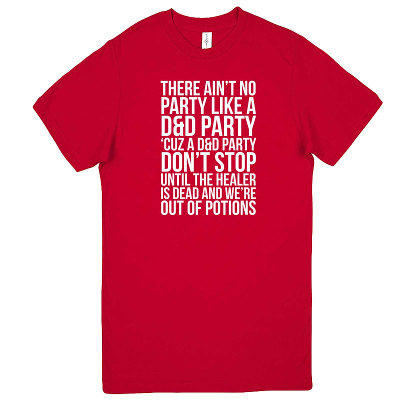  "Ain't No Party like a D&D Party" men's t-shirt Red