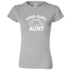 "This Girl is Going to Be an Aunt, White Text" women's t-shirt Sport Grey