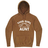 "This Girl is Going to Be an Aunt, White Text" hoodie, 3XL, Vintage Camel