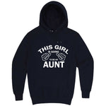  "This Girl is Going to Be an Aunt, White Text" hoodie, 3XL, Navy